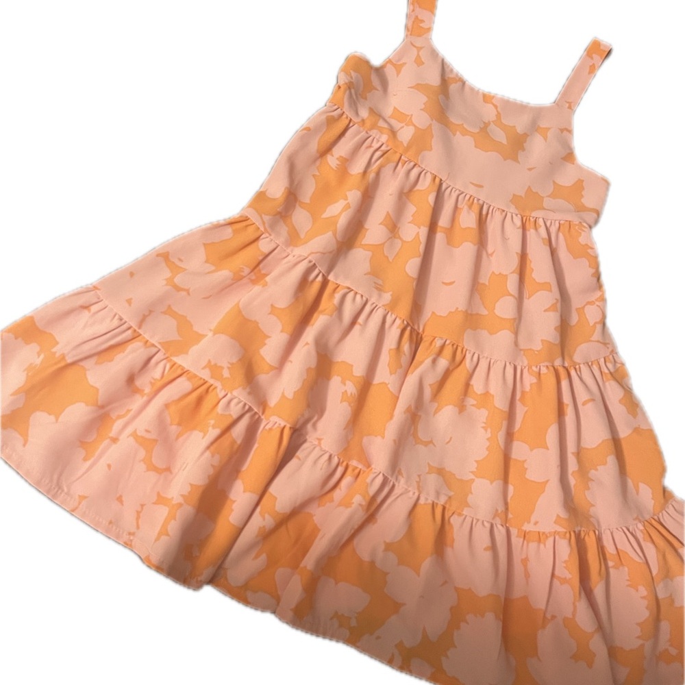 Sanctuary Orange and Pink Tiered Sundress